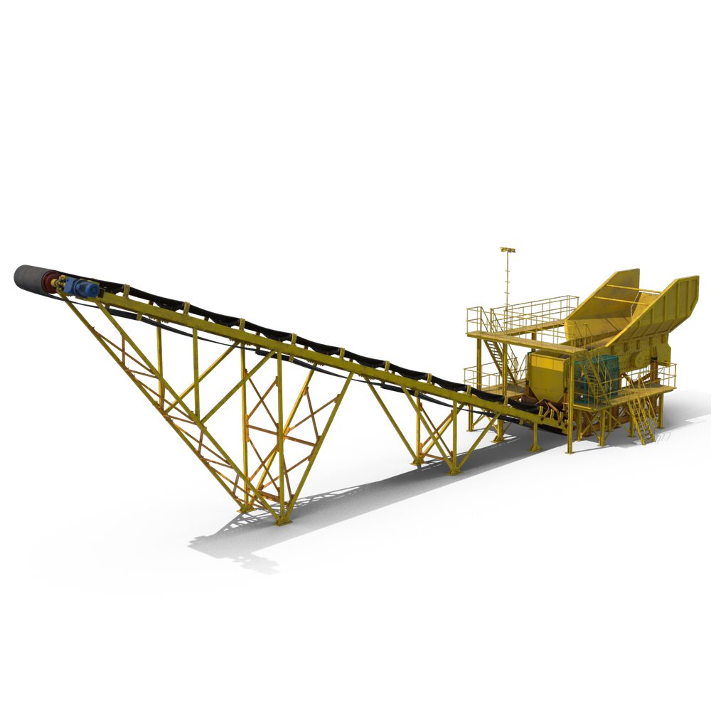 Kruszarka do kamieni z transportem 