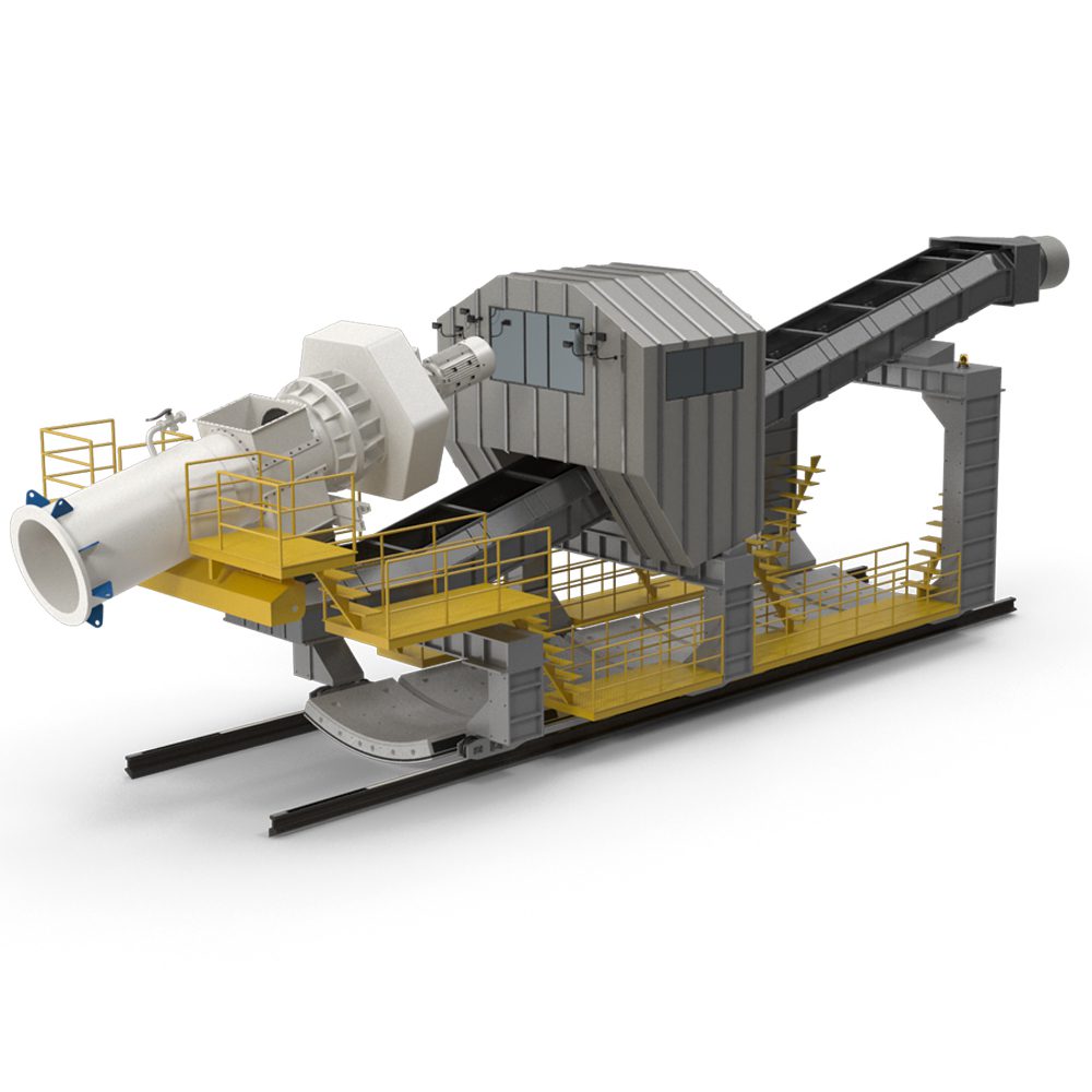 Podajnik taśmowy, materiał do dalszego mielenia w przemyśle